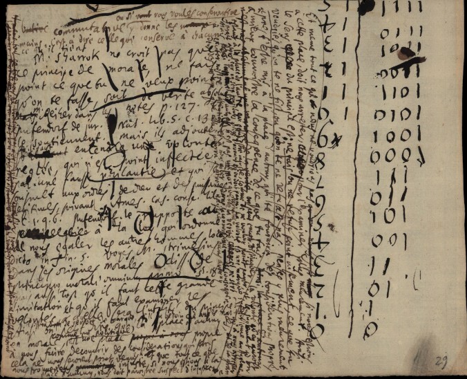 A page of Leibniz's handwritten manuscript.